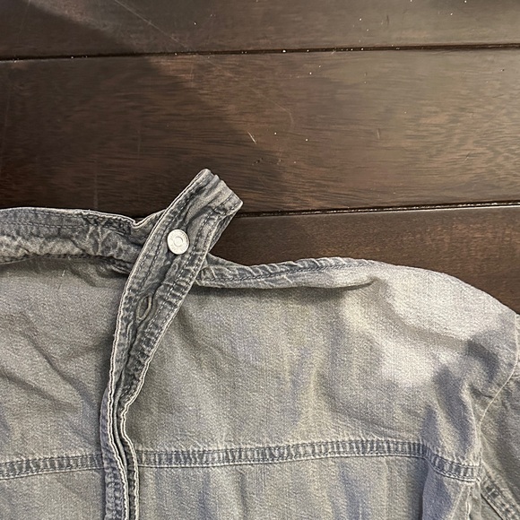 Zara Light Gray Denim Shirt - Picture 4 of 5